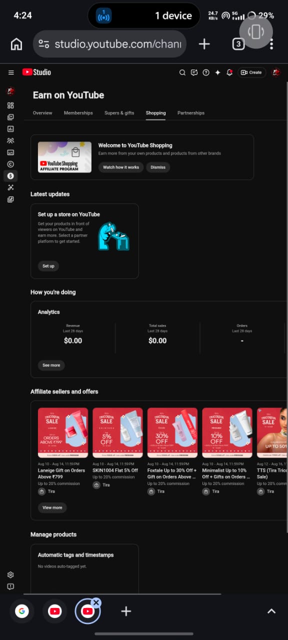 Earn Tab